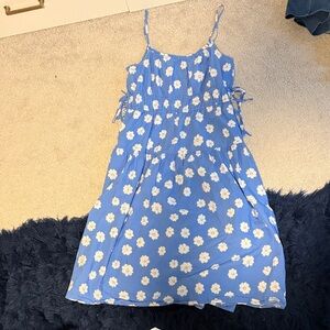 Charming Blue Floral Dress